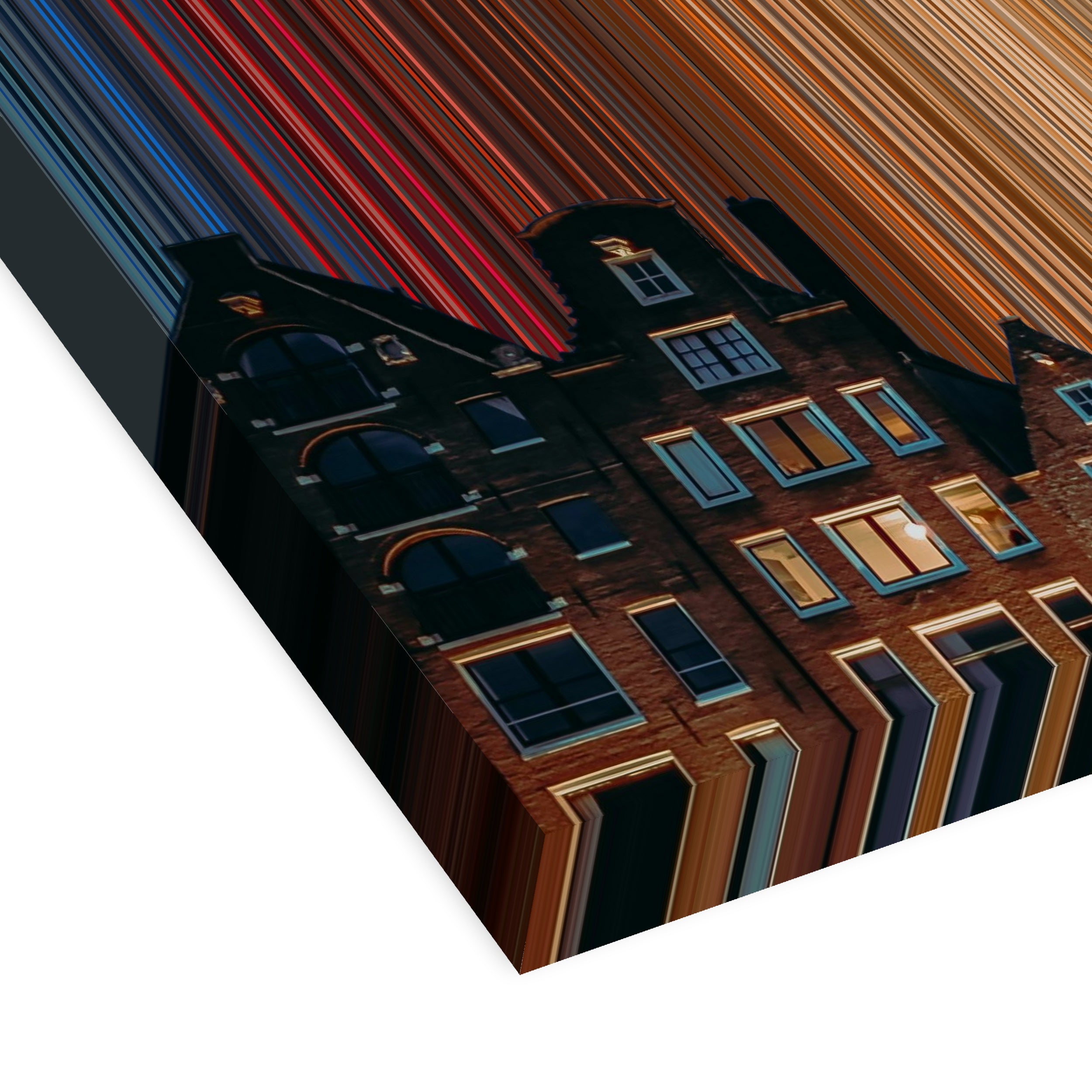 Amsterdam, NH, Niederlande - 3D perspective view showing canvas depth and texture - Gradienta