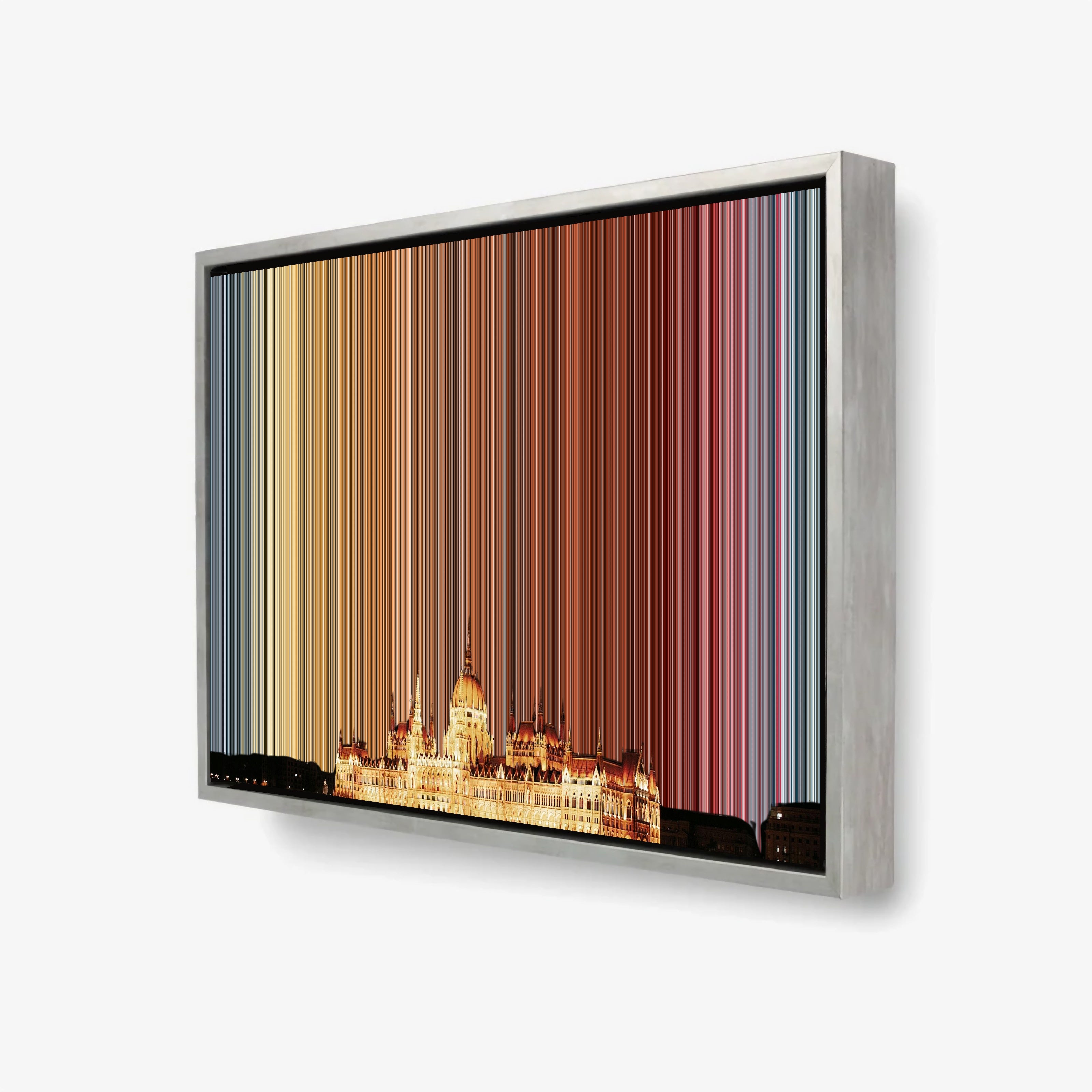 Budapest, Hungary - 3D framed canvas view - Gradienta