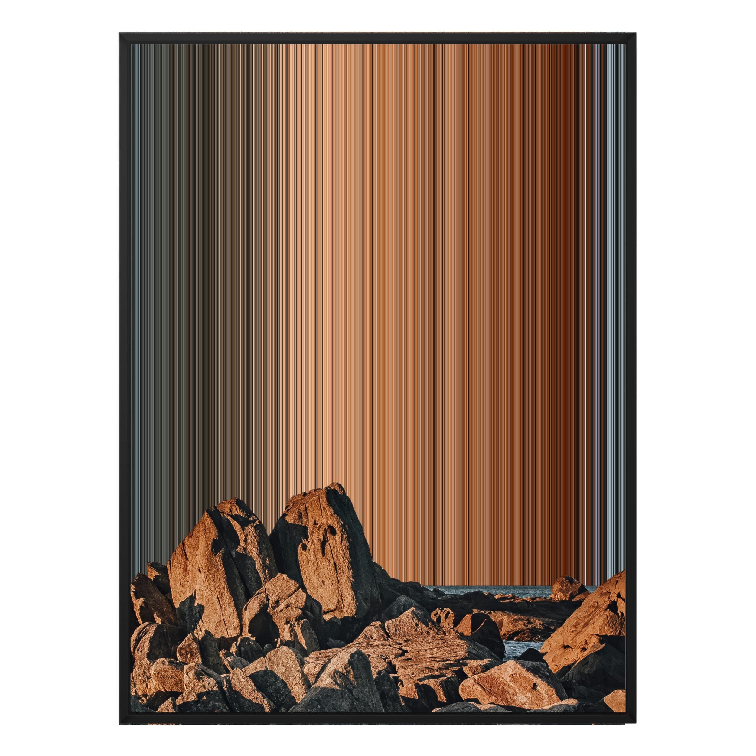 Florianopolis, SC, Brasil - Black framed canvas mockup - Gradienta