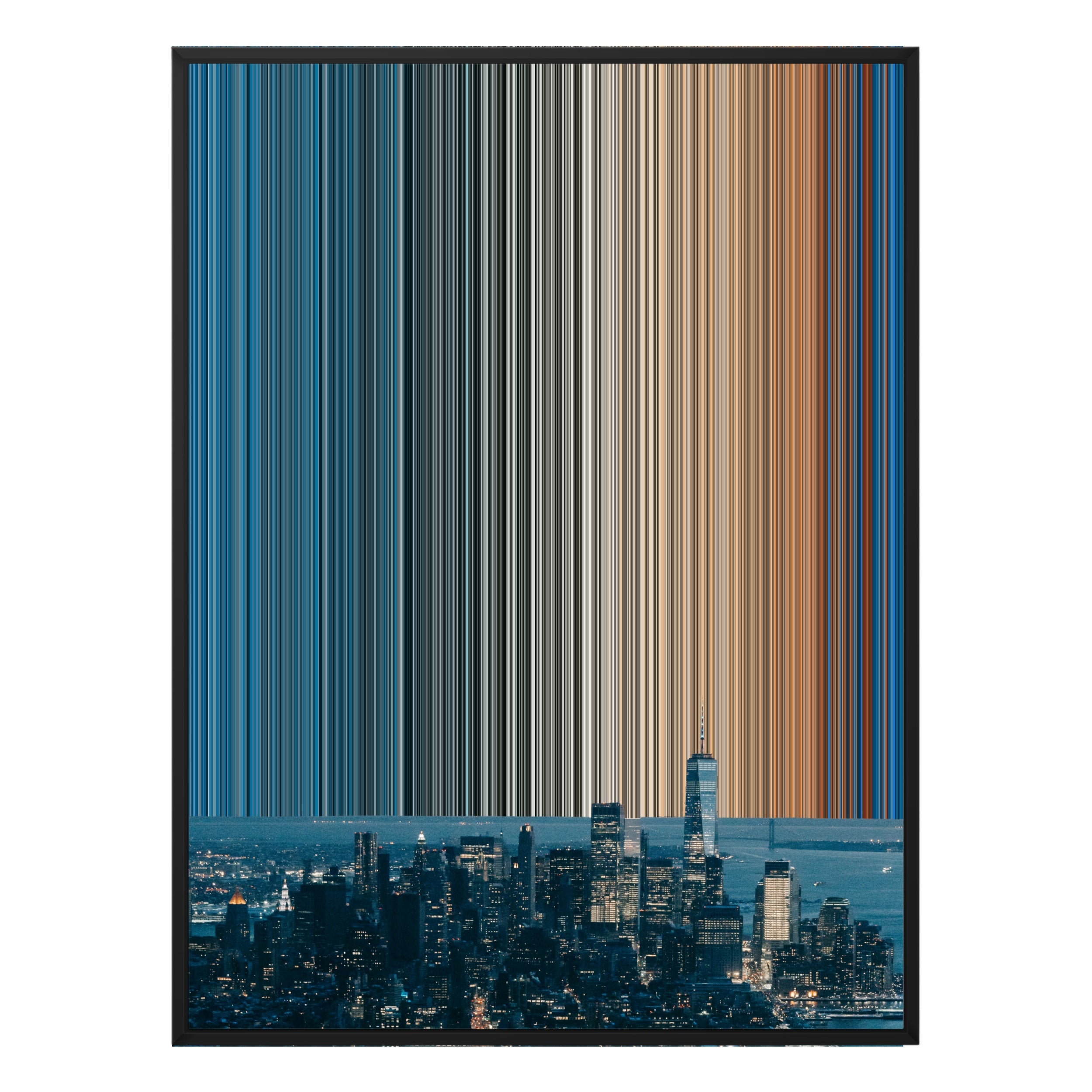 New York City, United States - Black framed canvas mockup - Gradienta