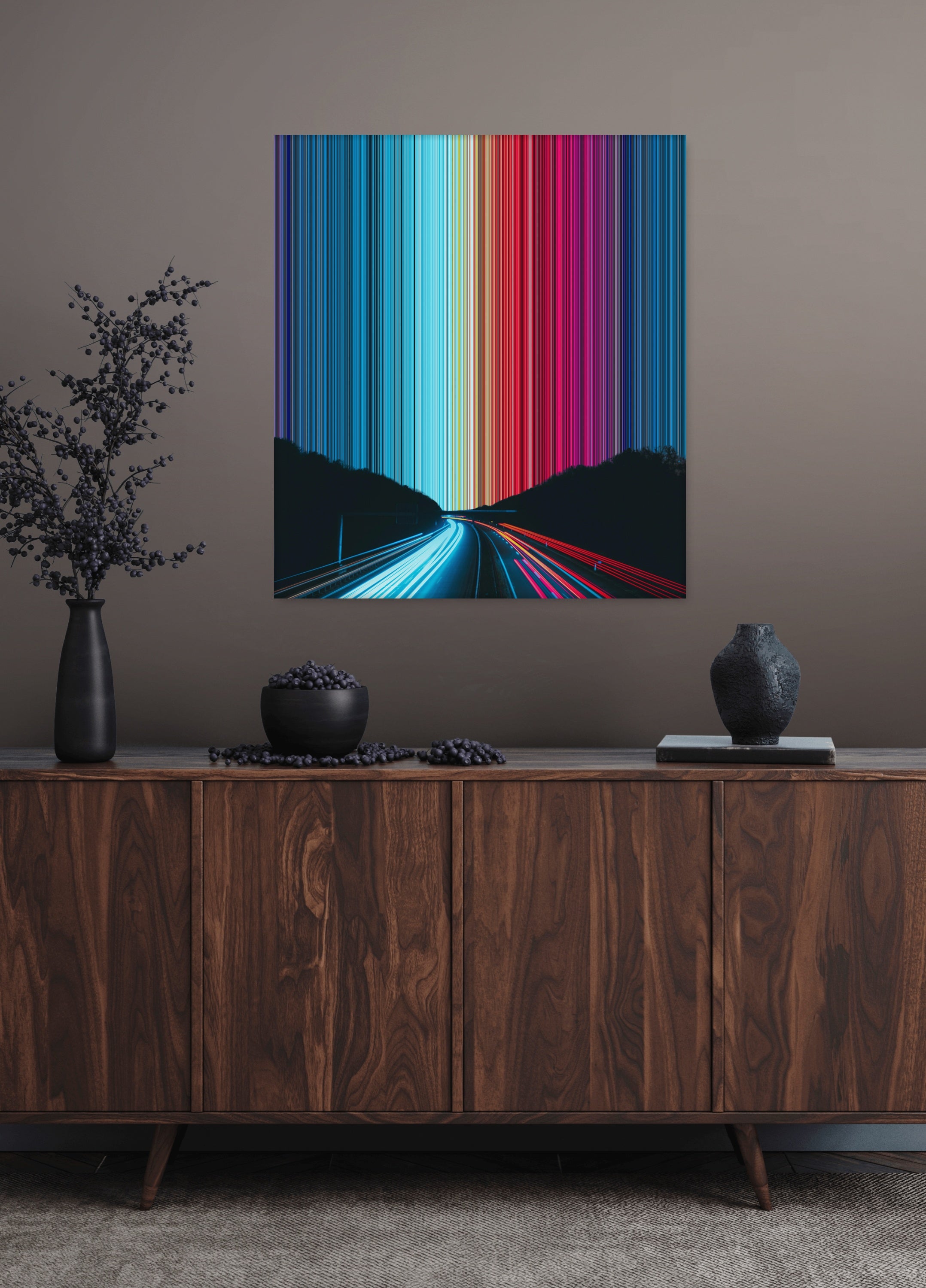 Neon Highway - Lifestyle staging in modern interior - Gradienta