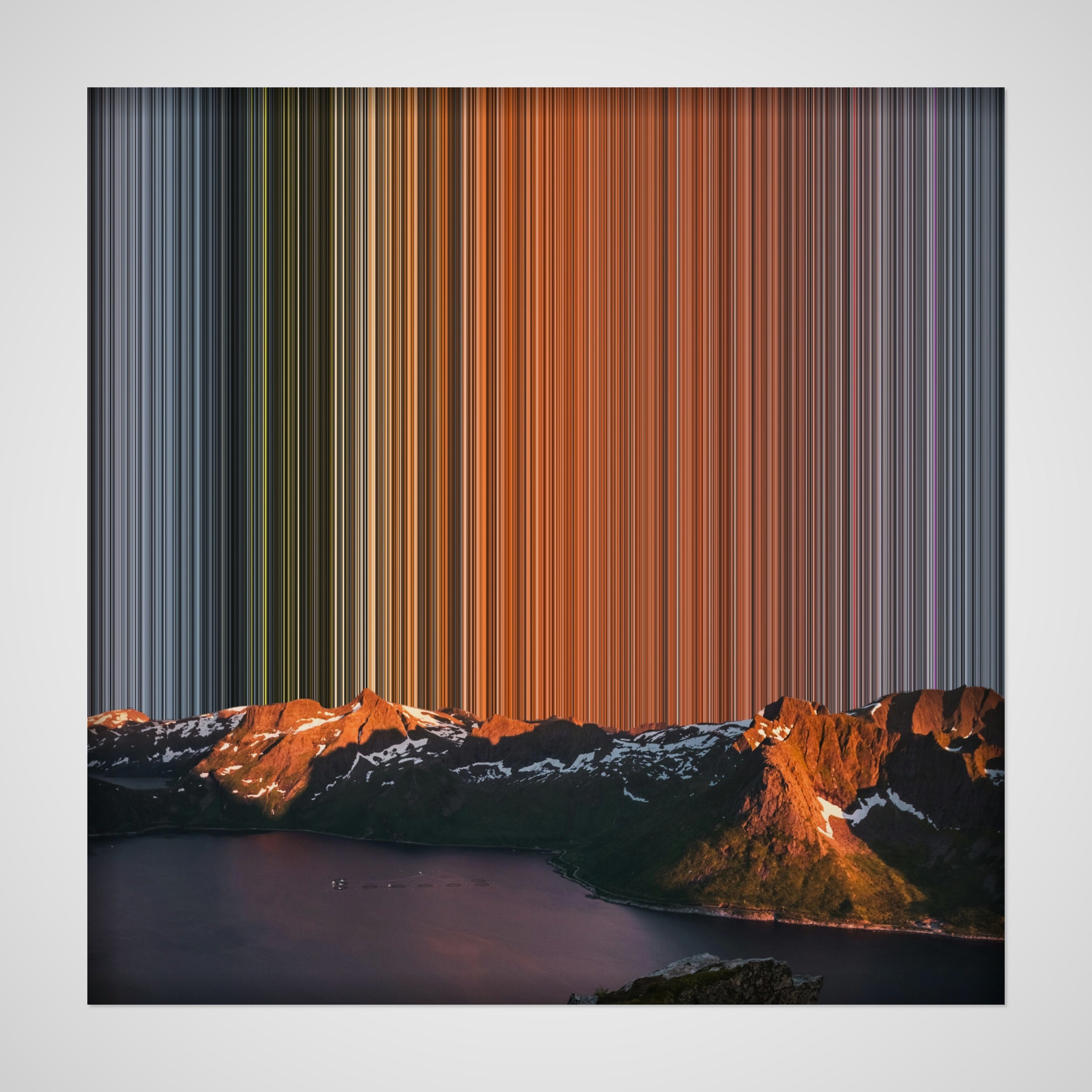 Troms og Finnmark, Norge - Canvas mockup showing flat artwork detail - Gradienta