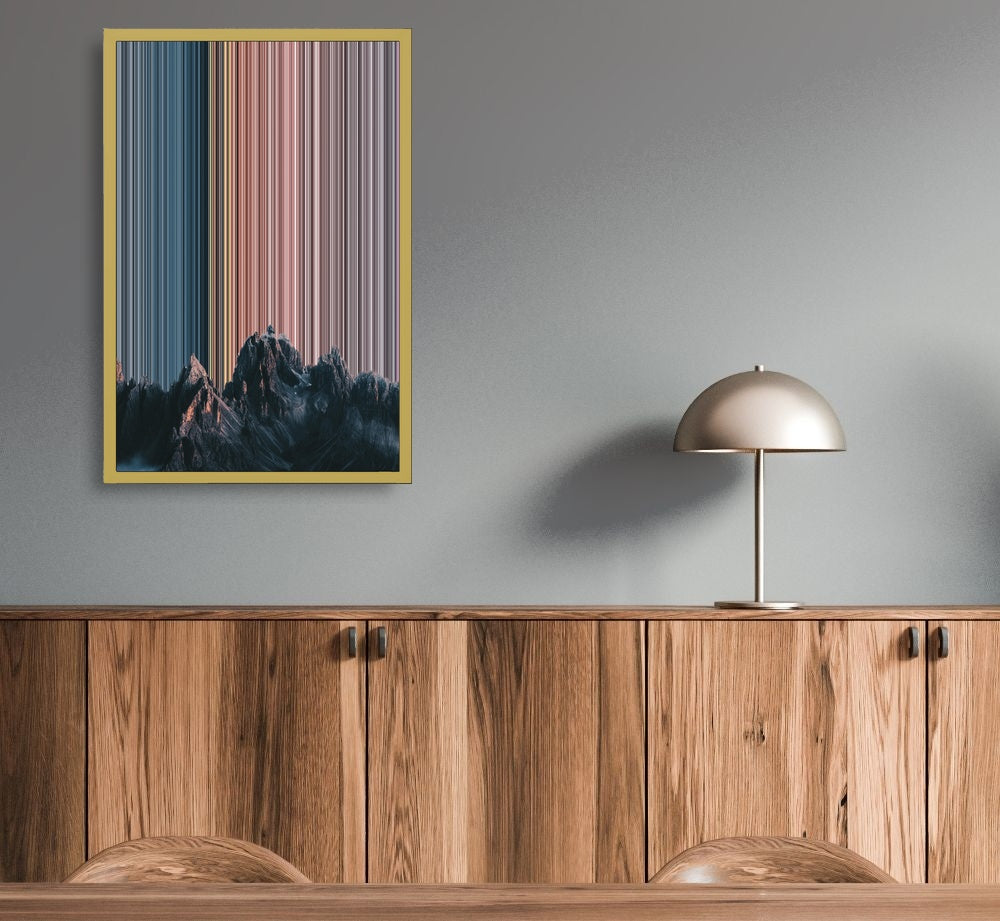 Italy Mountains - Lifestyle staging in modern interior - Gradienta