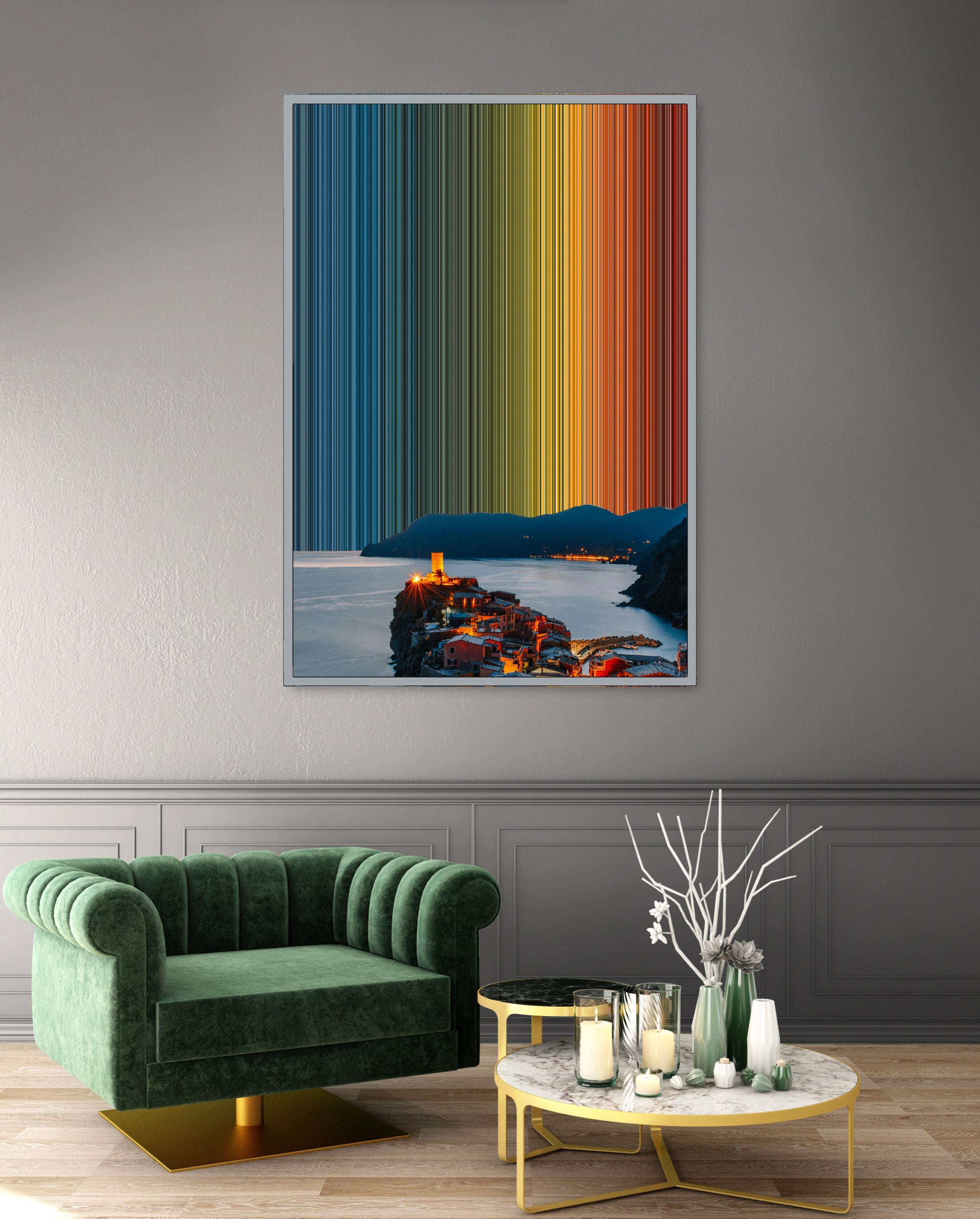 Vernazza, Italy - Lifestyle staging in modern interior - Gradienta