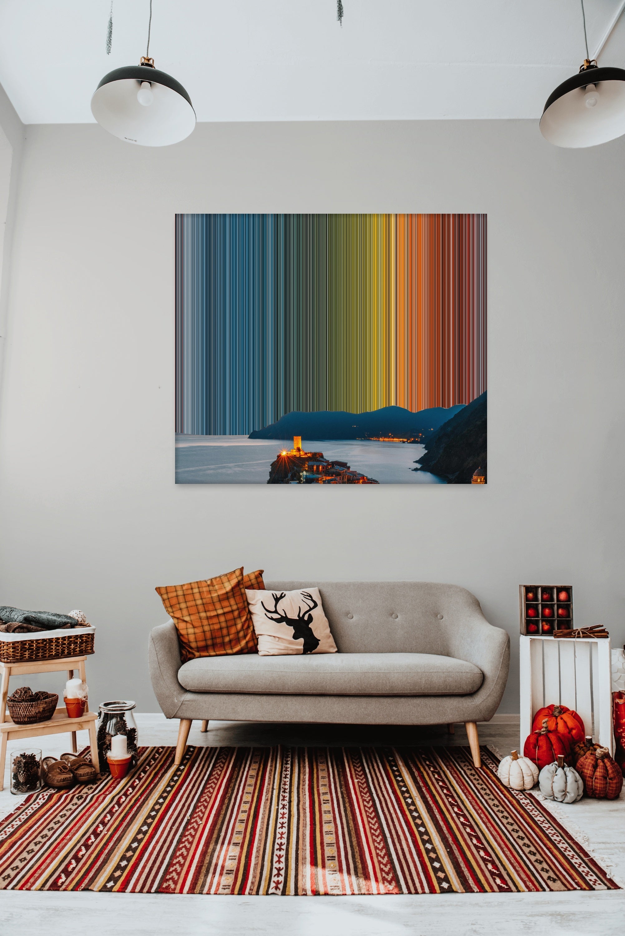 Vernazza, Italy - Lifestyle staging in modern interior - Gradienta