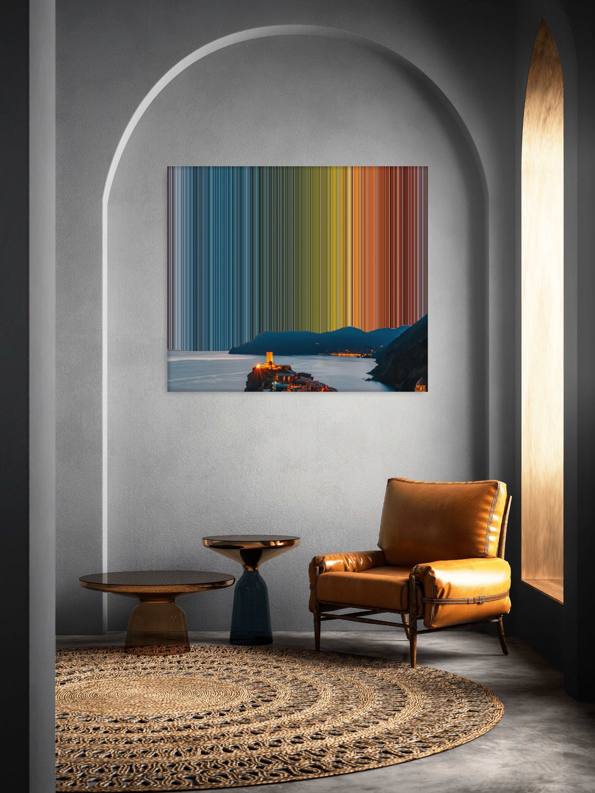 Vernazza, Italy - Lifestyle staging in modern interior - Gradienta