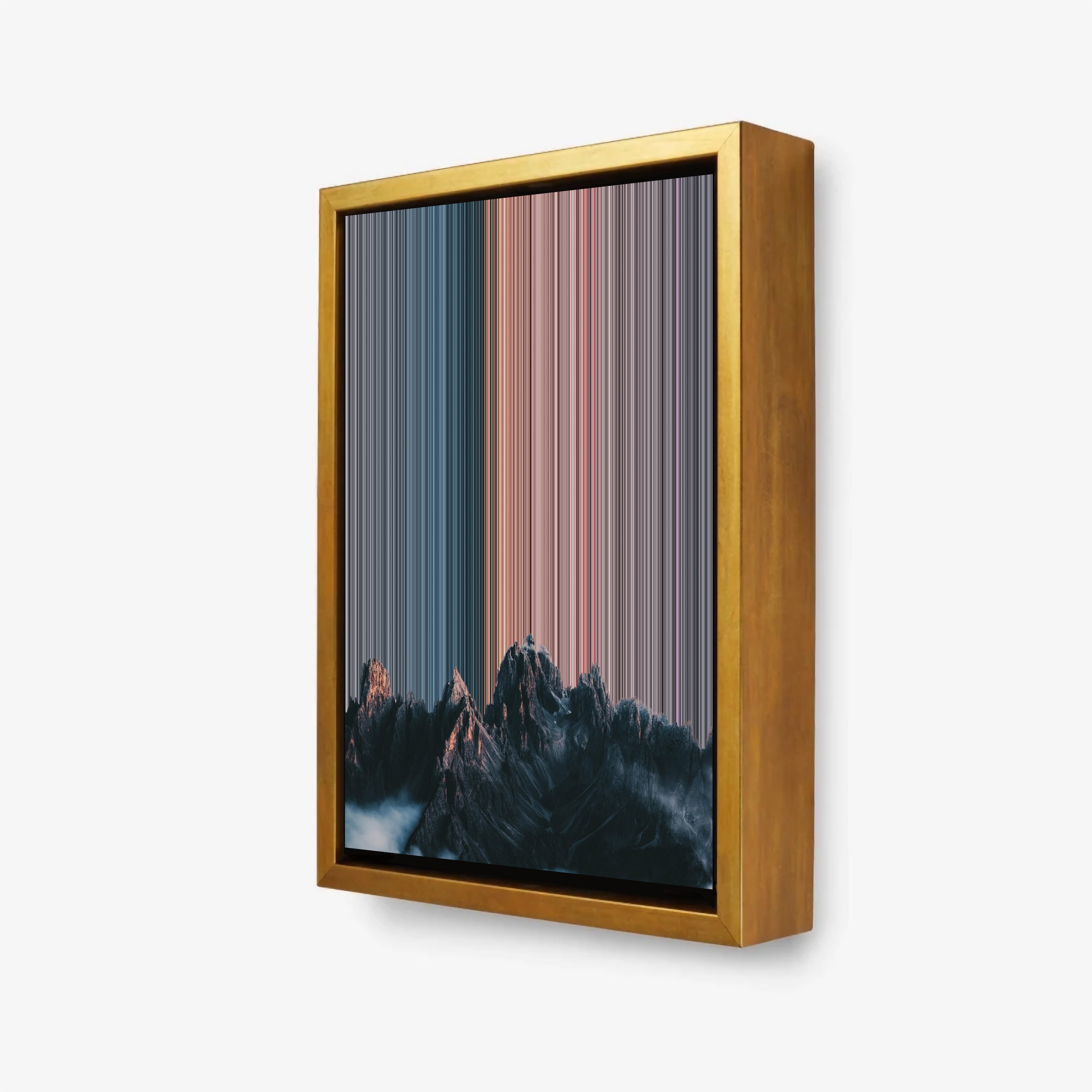 Italy Mountains - 3D framed canvas view - Gradienta