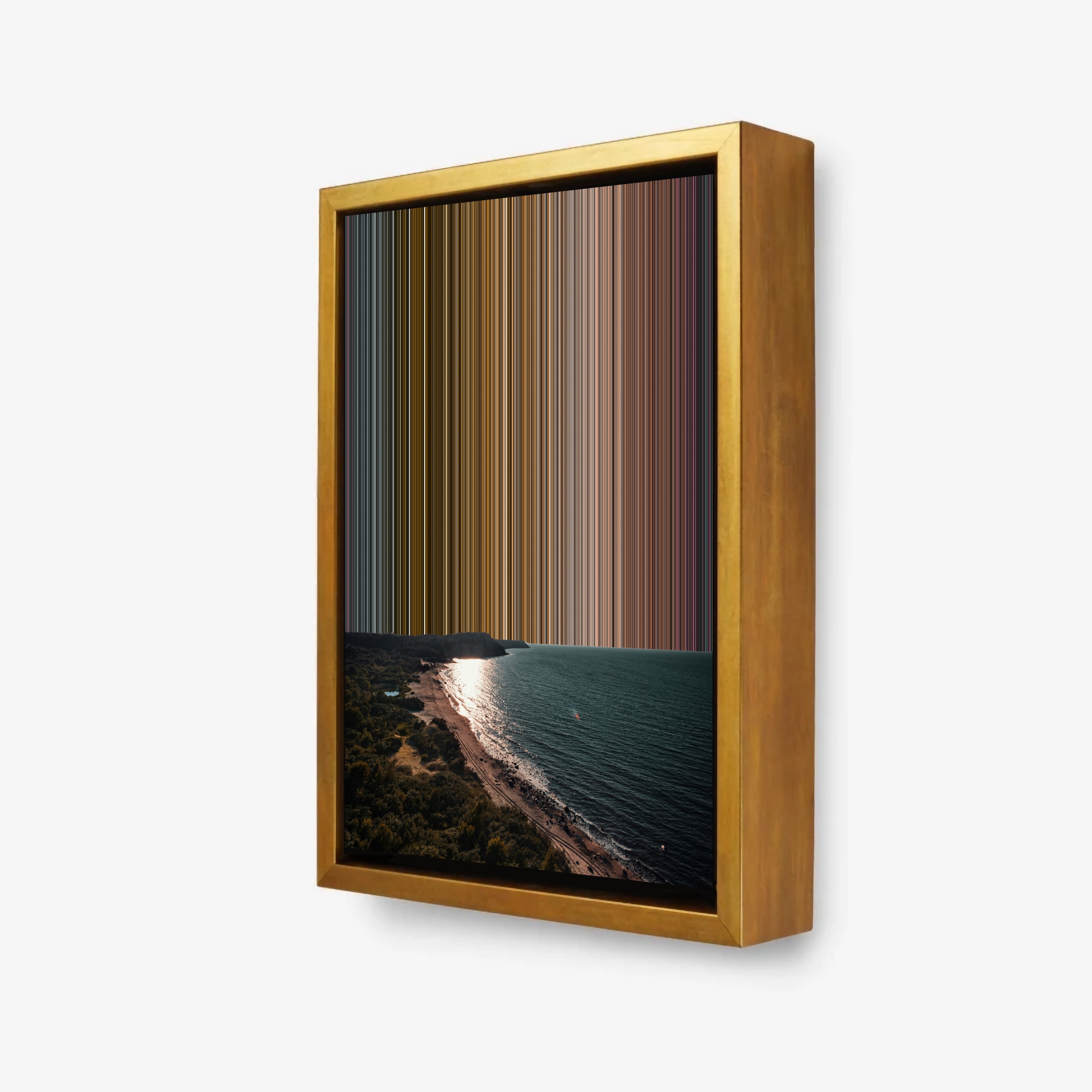 Over view Photo of Beach Front - 3D framed canvas view - Gradienta