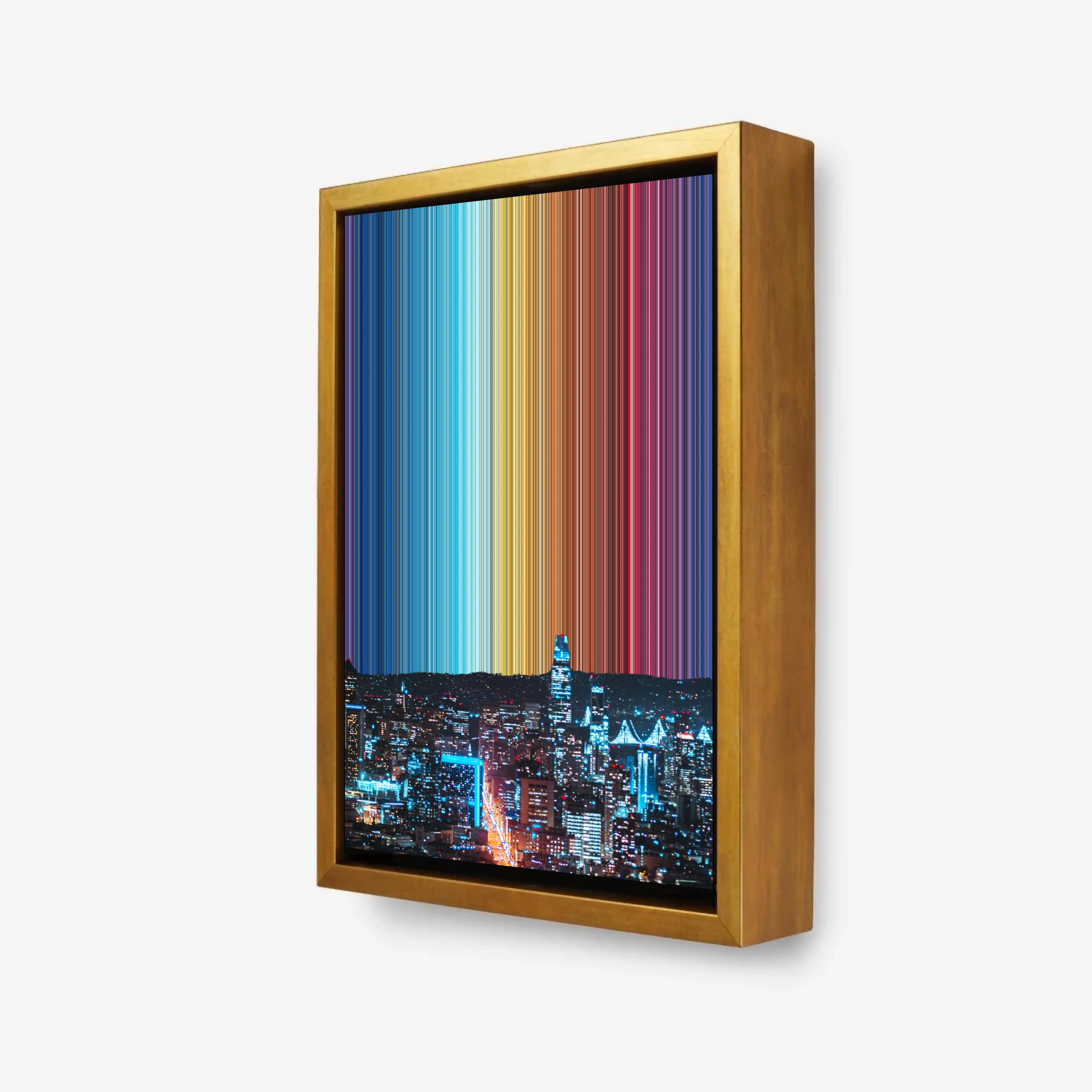 San Francisco, California, United States - 3D framed canvas view - Gradienta