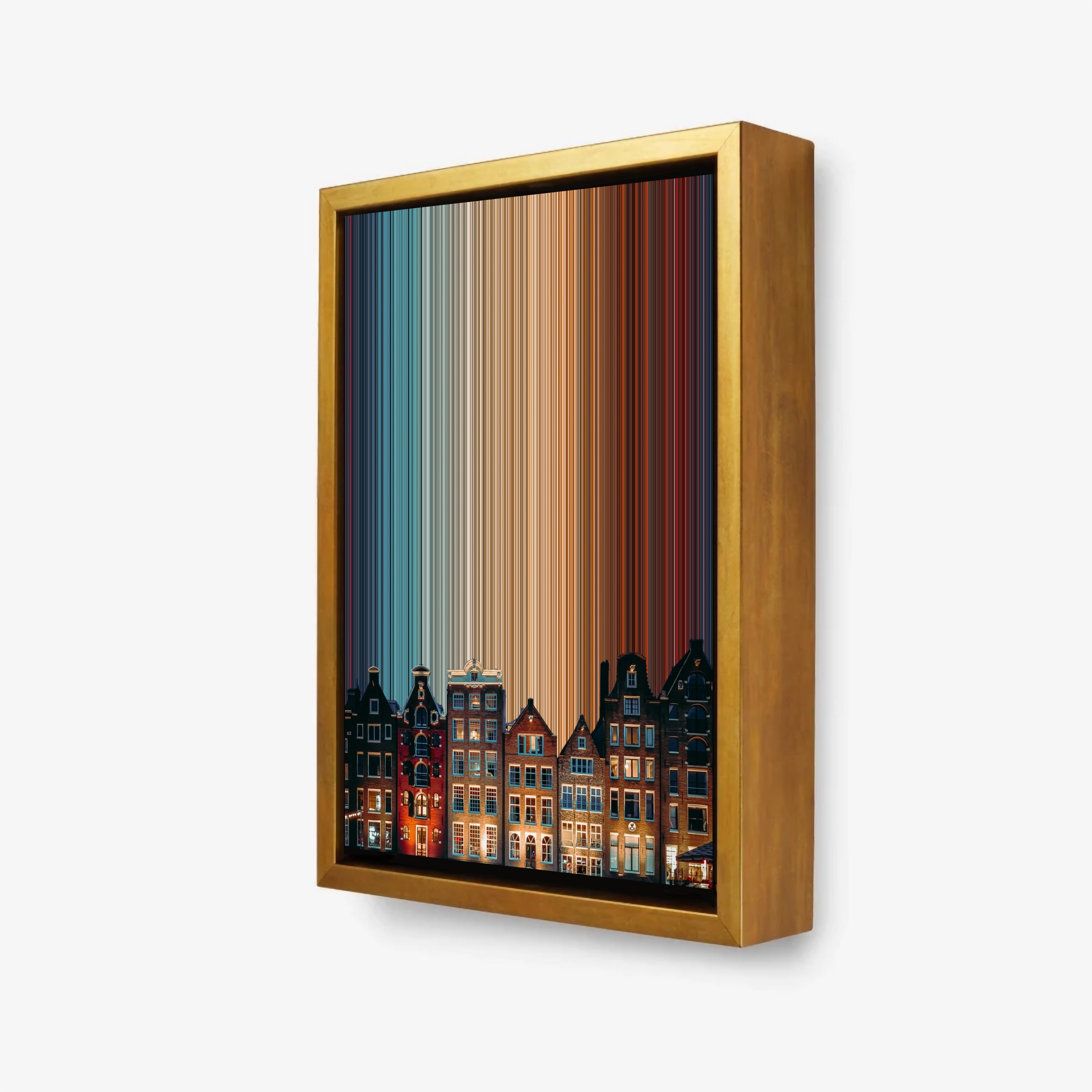 Amsterdam, NH, Niederlande - 3D framed canvas view - Gradienta