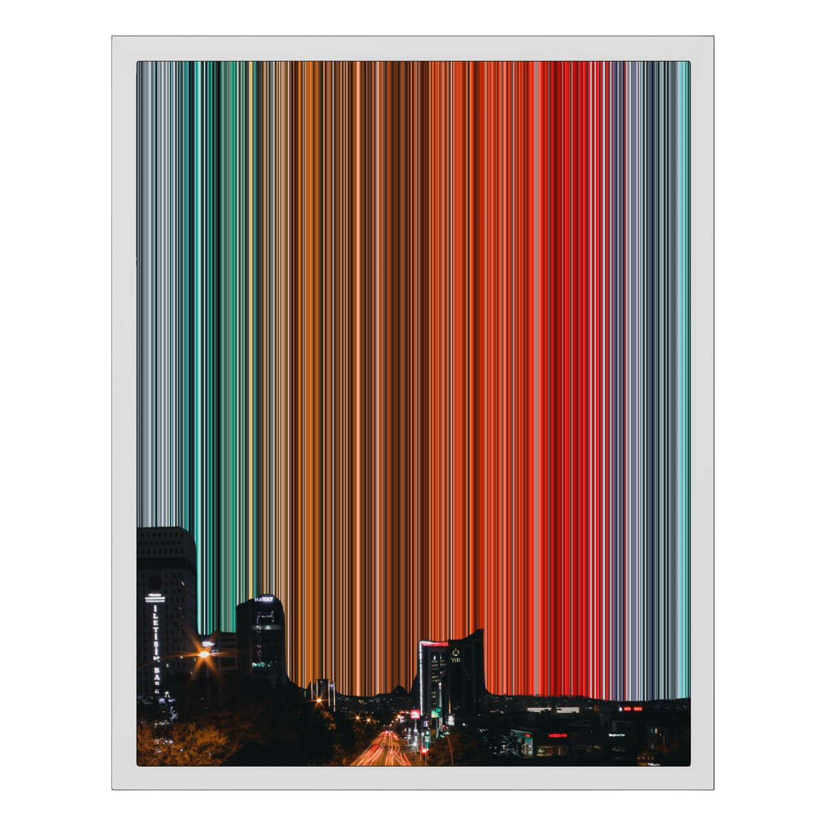 16×20" Framed Canvas - White Frame variant