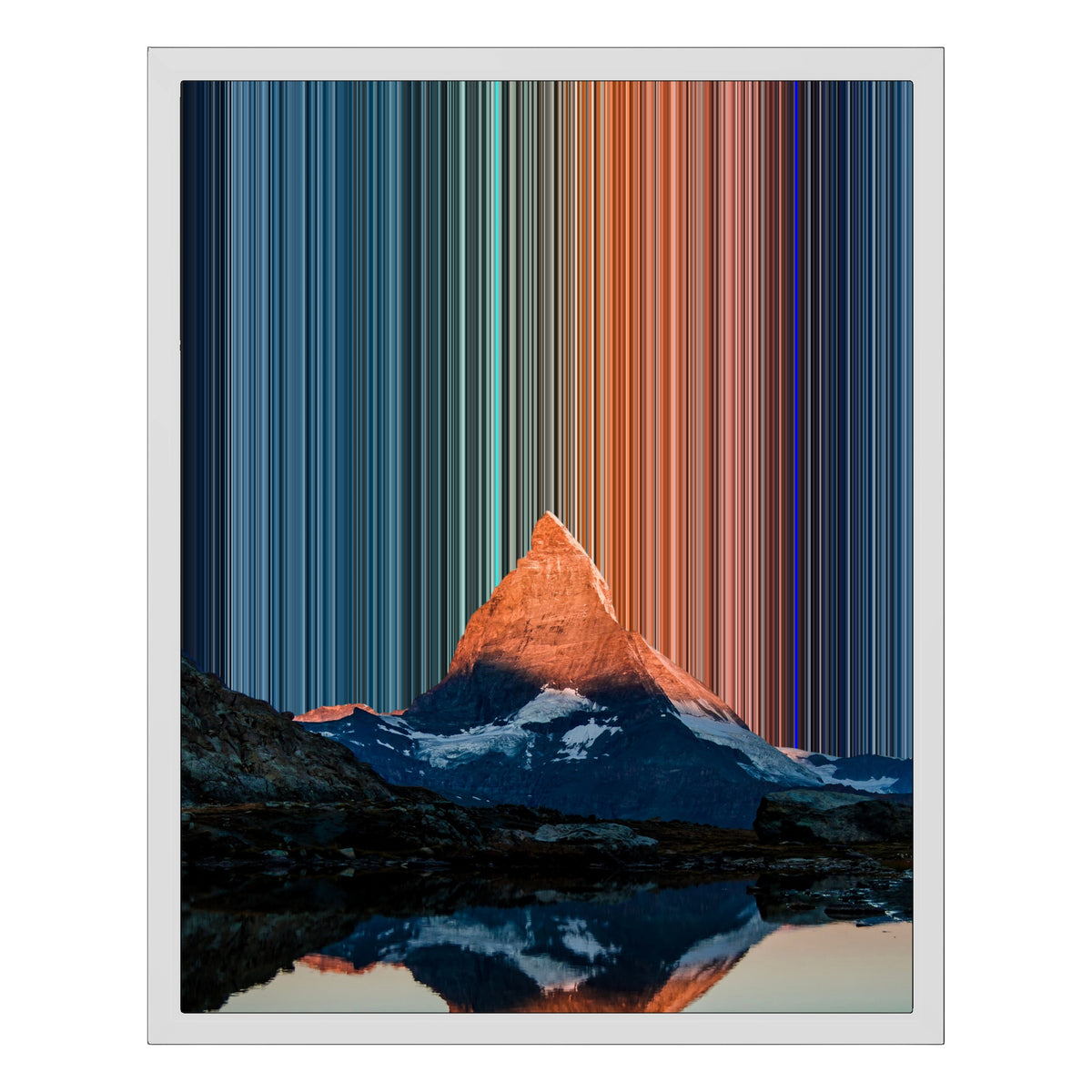Gerahmtes Leinwandbild im Format 16×20", weißer Rahmen