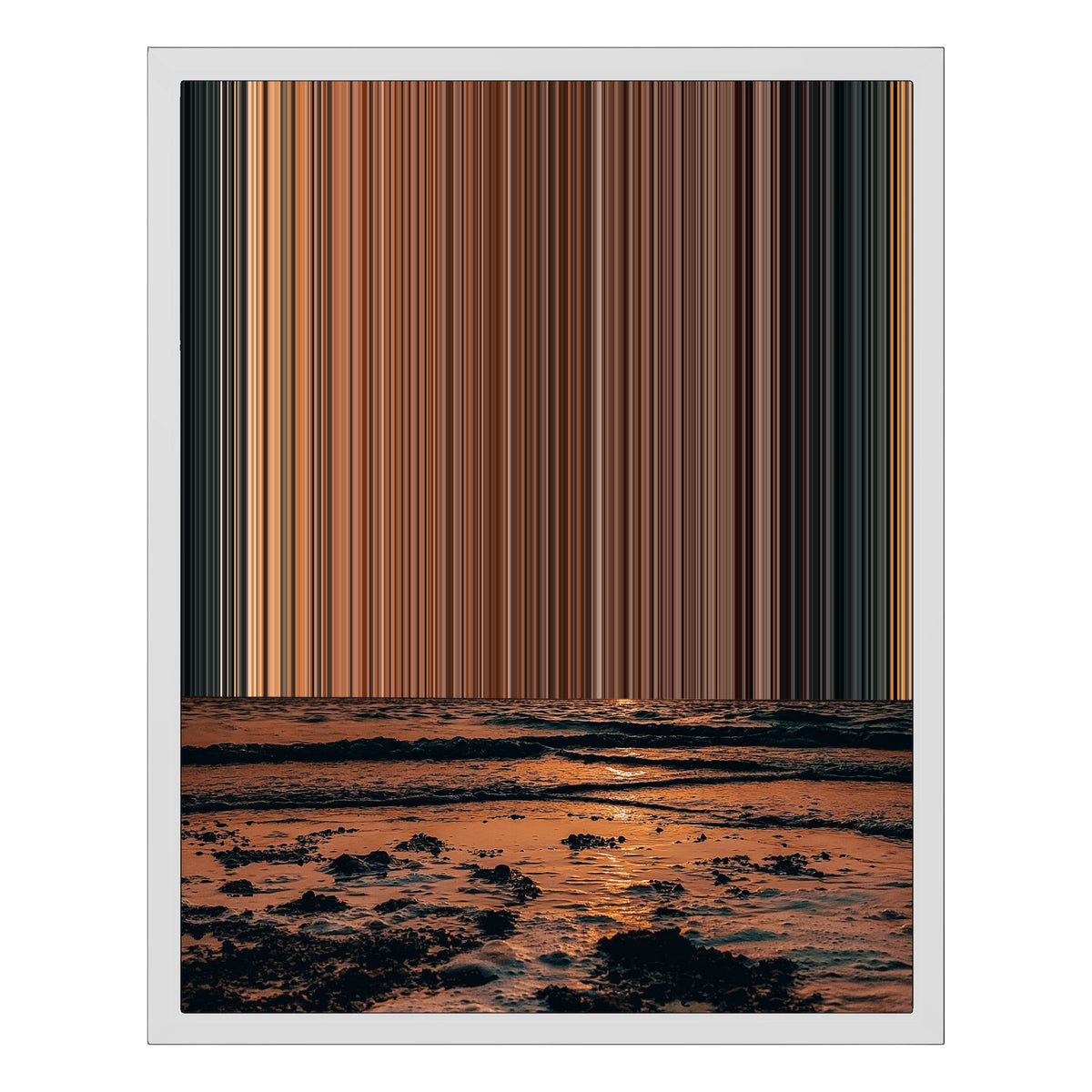 16×20" Framed Canvas - White Frame variant