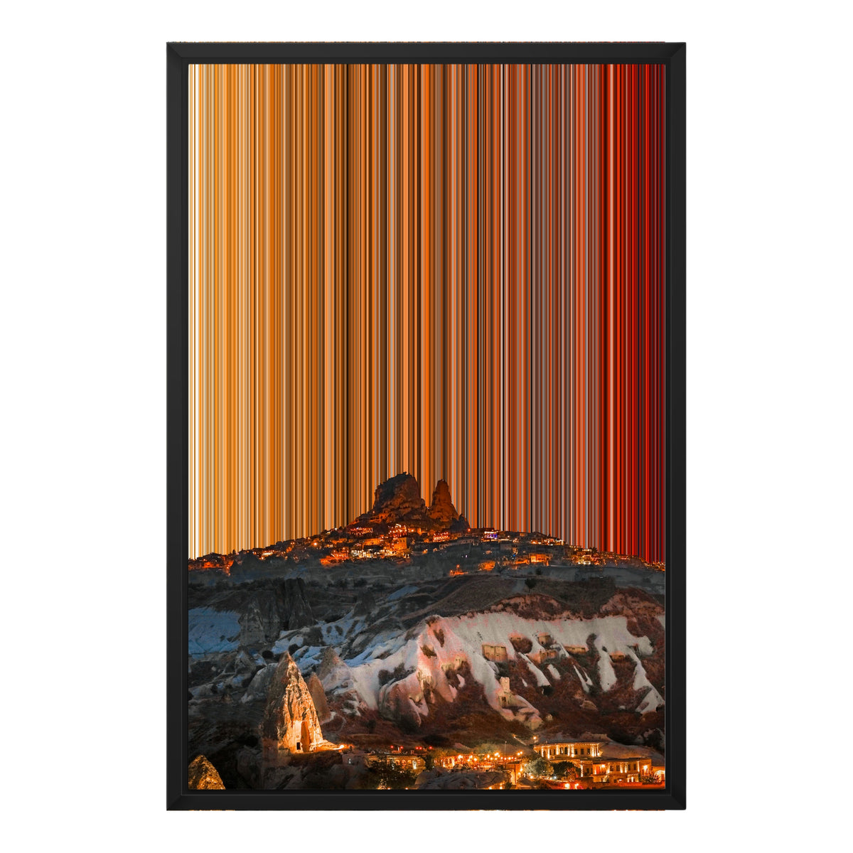 Inramad canvastavla, 18×24", svart ram
