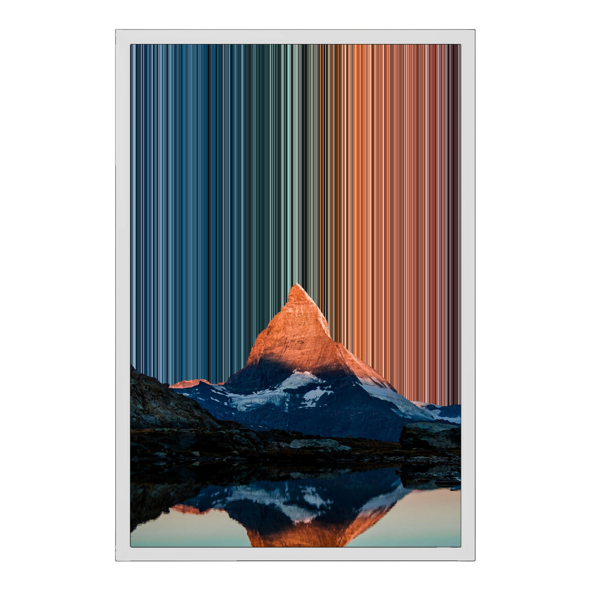 Gerahmtes Leinwandbild im Format 18×24", weißer Rahmen