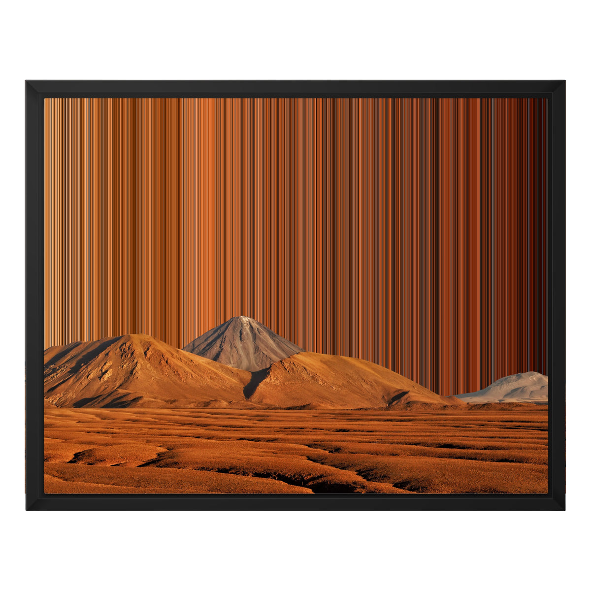 Licancabur Volcano, Chile - Black framed canvas mockup - Gradienta