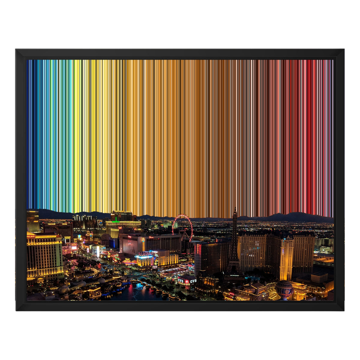 Las Vegas Strip, Las Vegas - Black framed canvas mockup - Gradienta