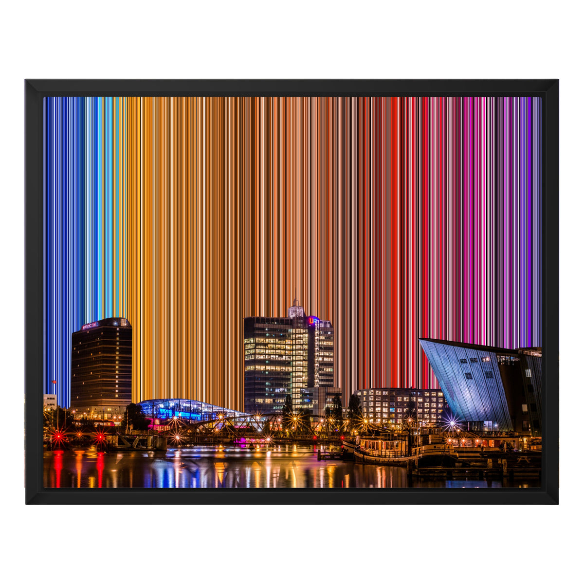 Amsterdam, Nederland – illustrasjon av lerret i svart ramme – Gradienta