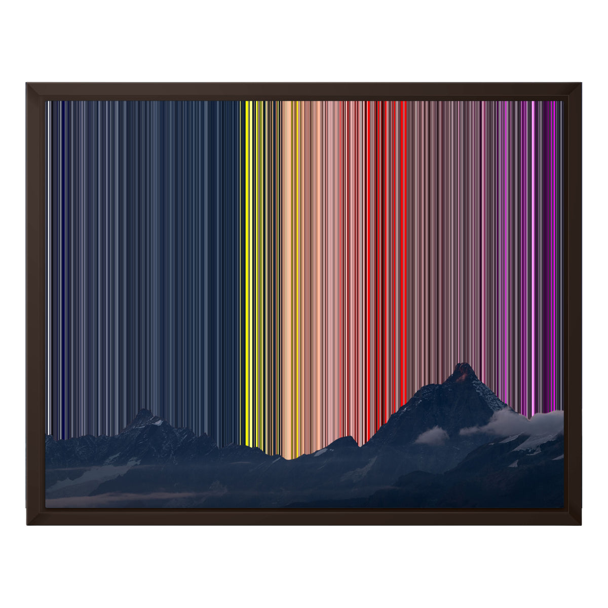 Lærred i klassisk ramme, 20×16", brun ramme