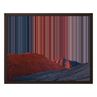 Toile encadrée, format 20×16", cadre brun
