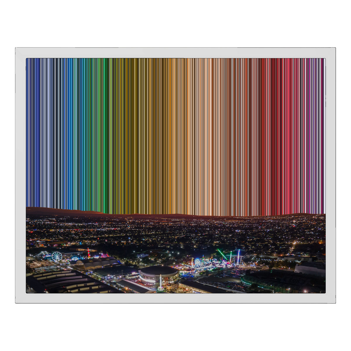 Toile encadrée, format 20×16", cadre blanc