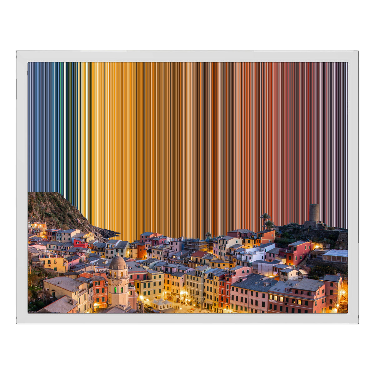 Gerahmtes Leinwandbild im Format 20×16", weißer Rahmen