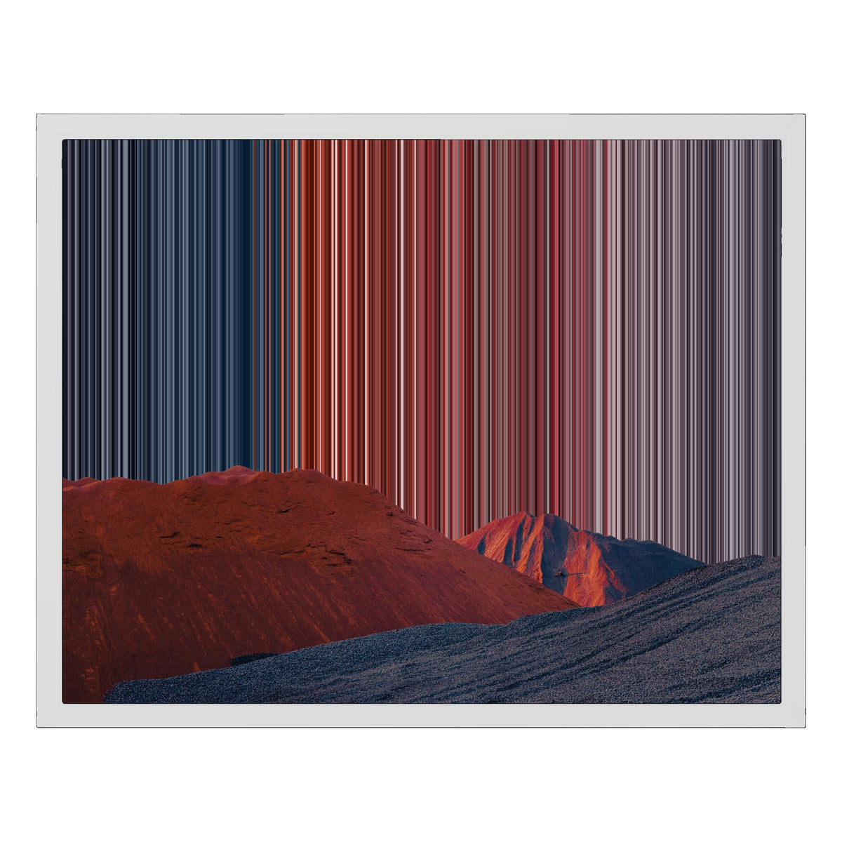 Toile encadrée, format 20×16", cadre blanc