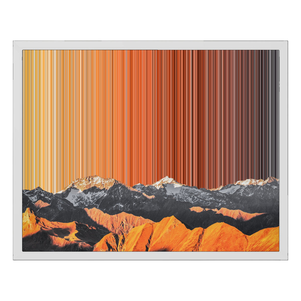 Toile encadrée, format 20×16", cadre blanc