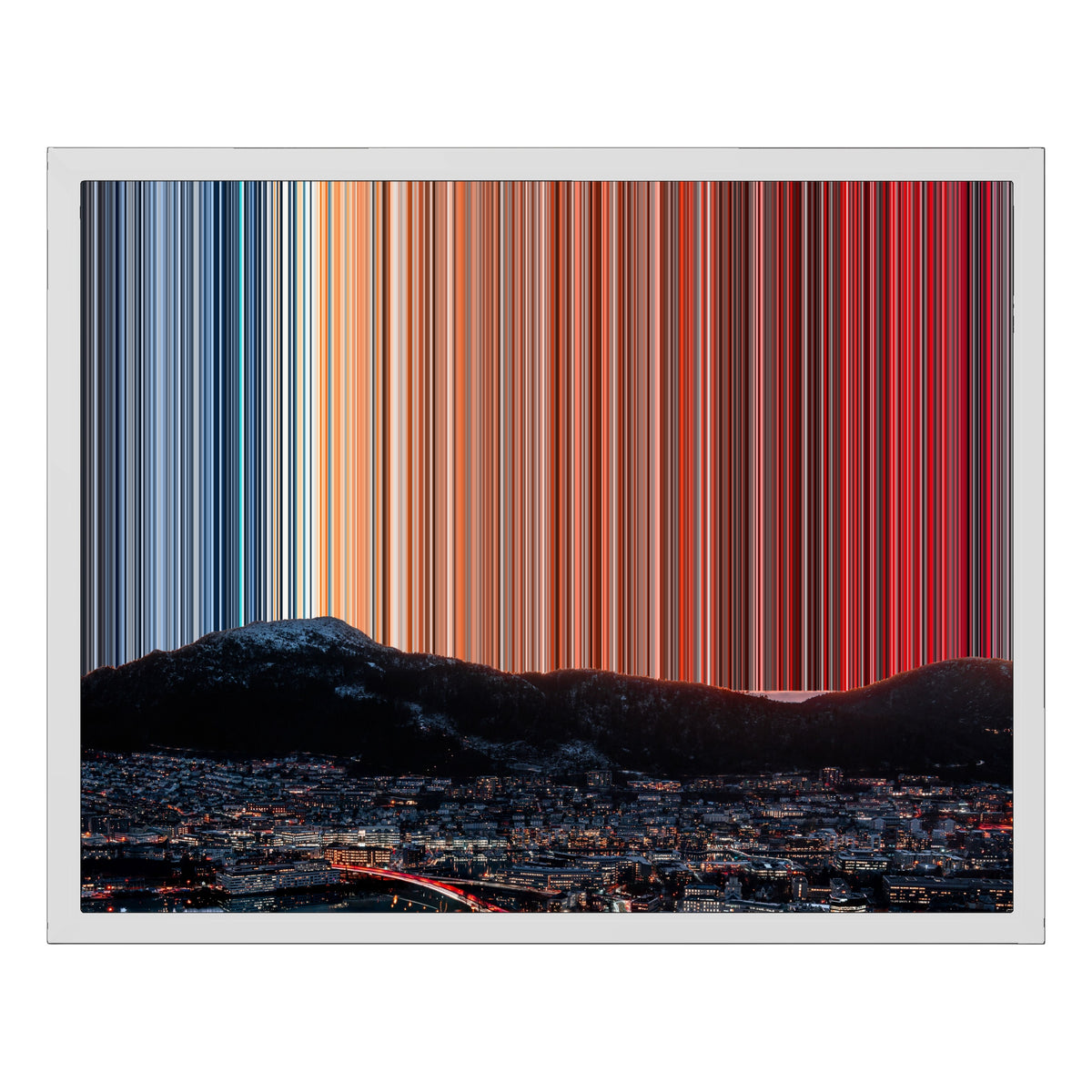 Lienzo con marco clásico, 20×16", marco blanco