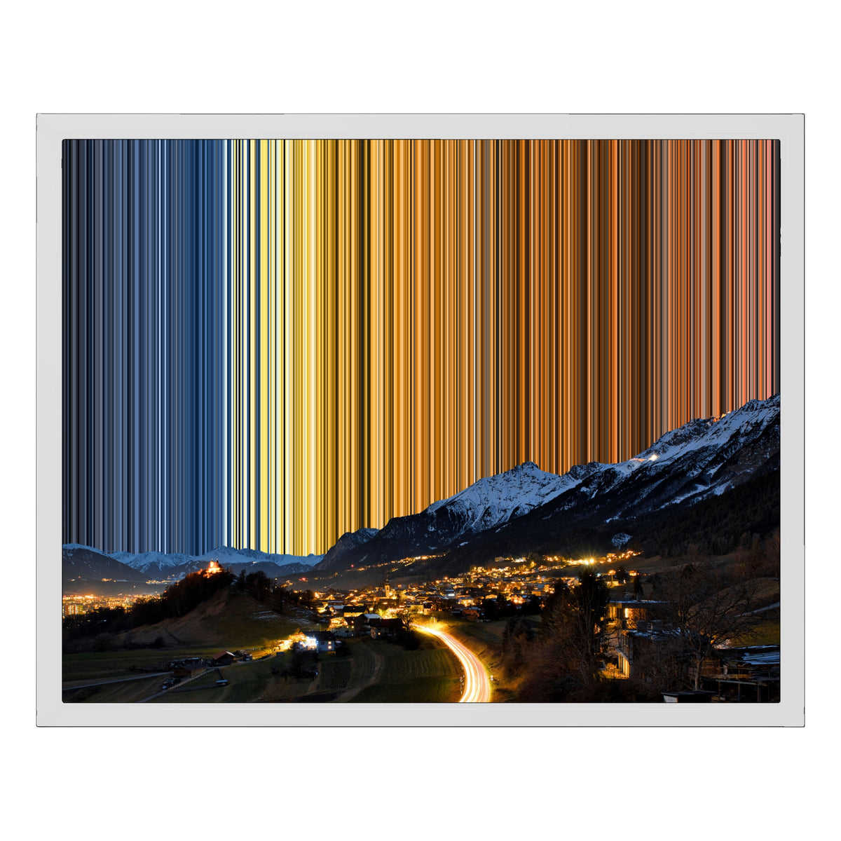 20×16" Framed Canvas - White Frame variant