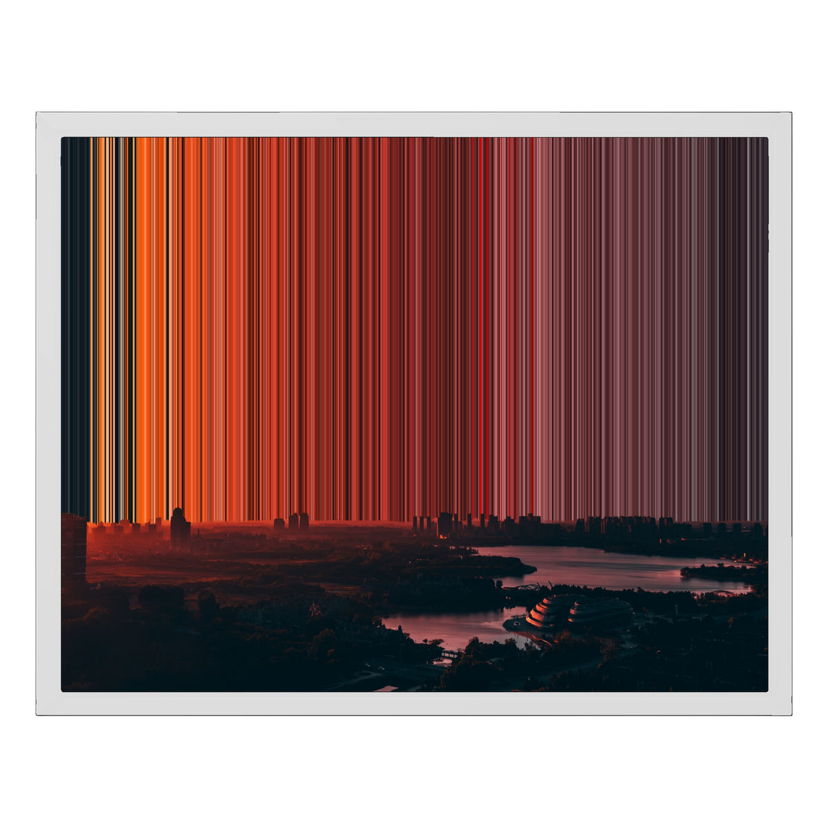 20×16" Framed Canvas - White Frame variant