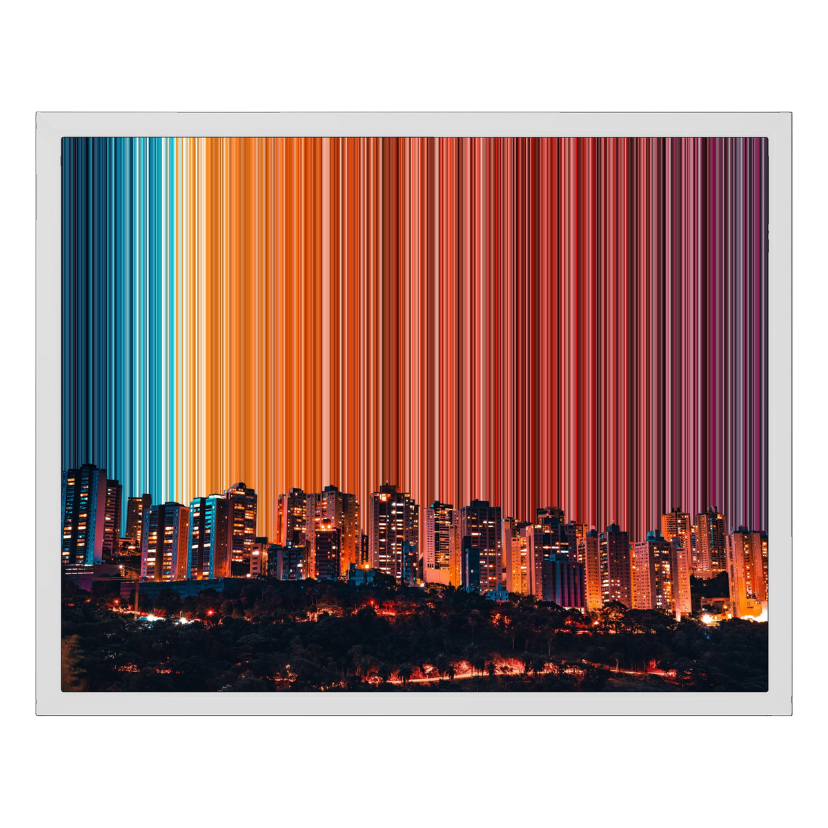 Gerahmtes Leinwandbild im Format 20×16", weißer Rahmen