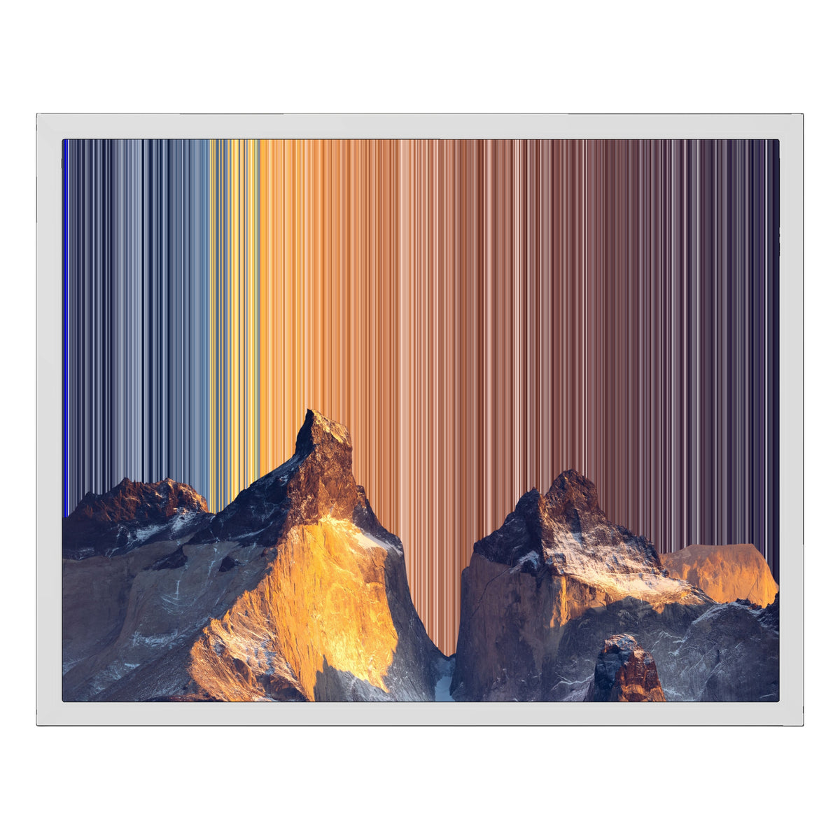 Gerahmtes Leinwandbild im Format 20×16", weißer Rahmen