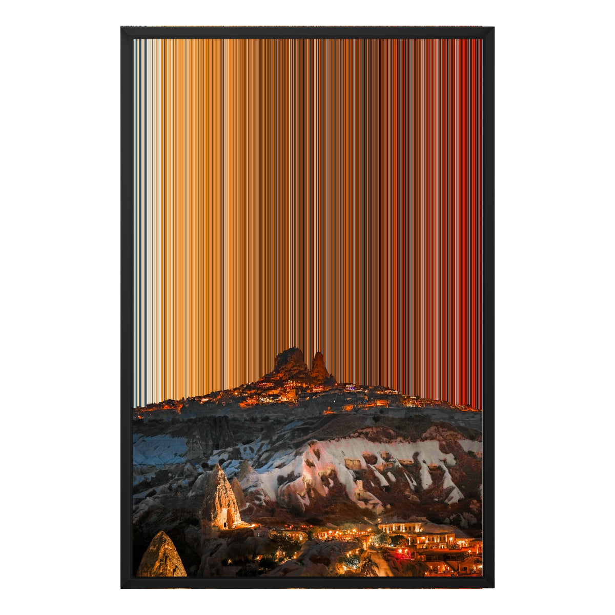 Inramad canvastavla, 20×30", svart ram