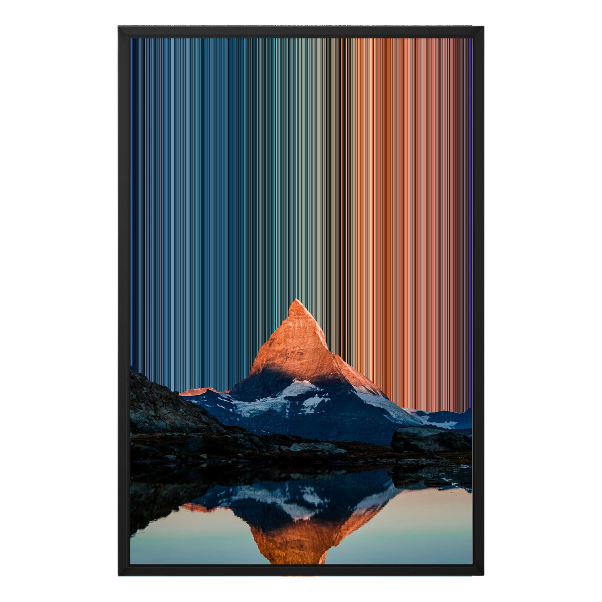 Gerahmtes Leinwandbild im Format 20×30", schwarzer Rahmen