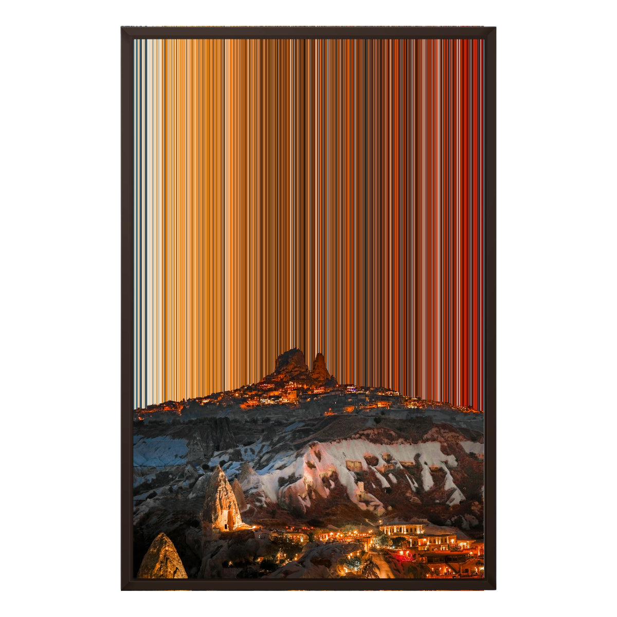 Inramad canvastavla, 20×30", brun ram