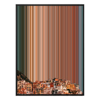 Manarola, Italy - Black framed canvas mockup - Gradienta