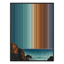 Clear Blue Sky over a Rocky Coast - Black framed canvas mockup - Gradienta