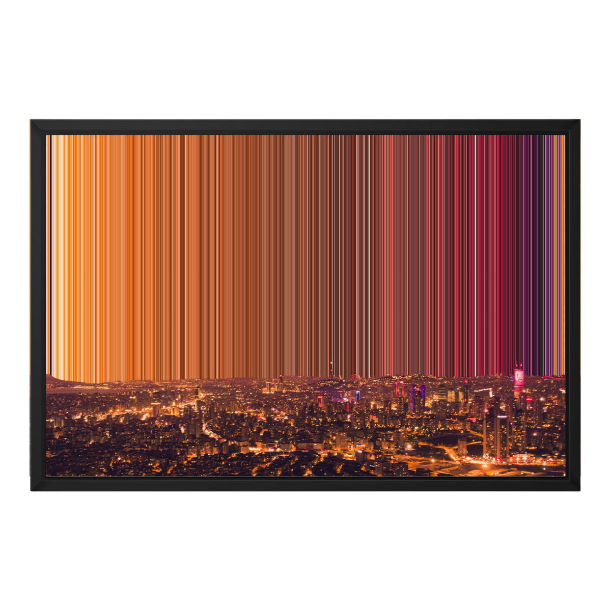 Gerahmtes Leinwandbild im Format 24×18", schwarzer Rahmen