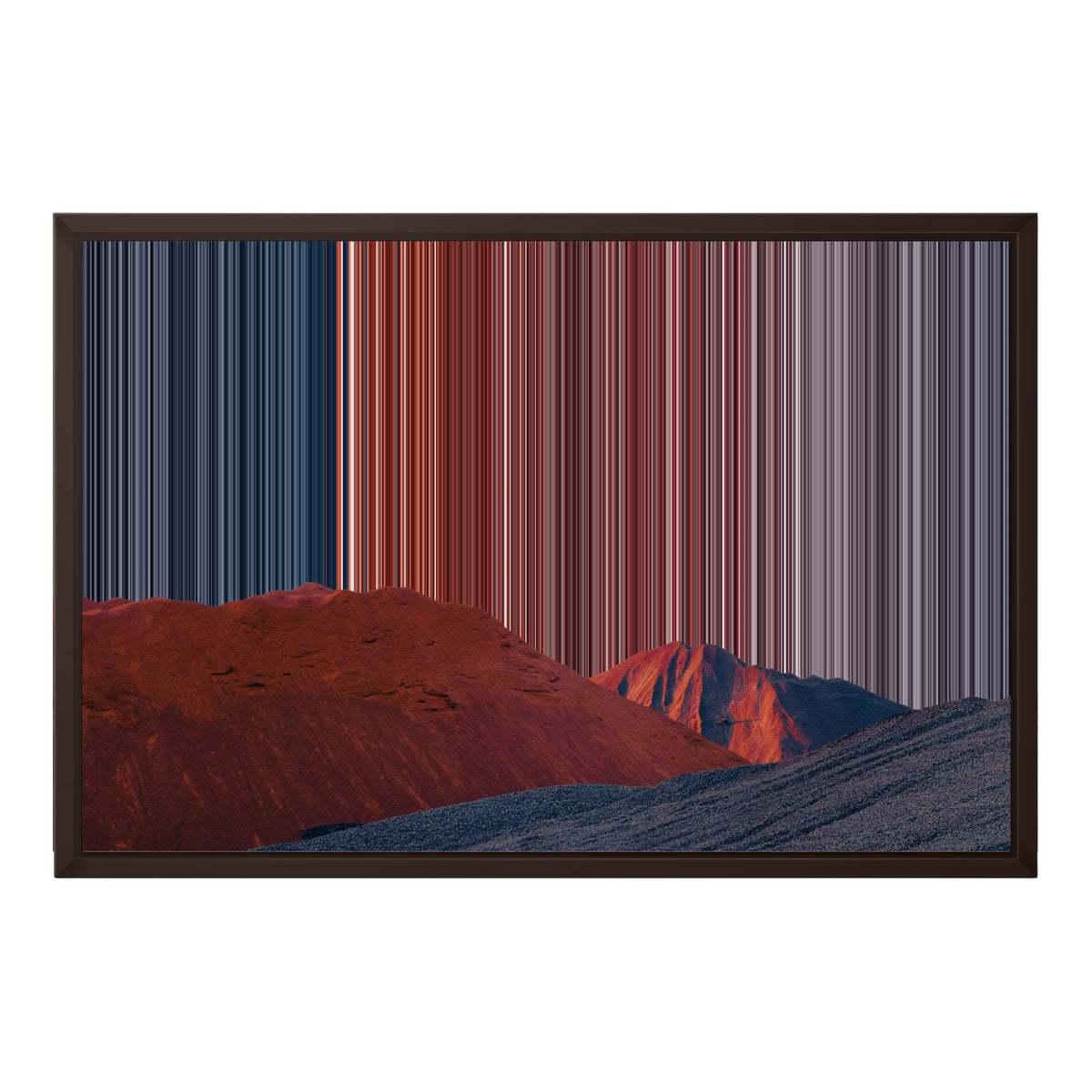 Toile encadrée, format 24×18", cadre brun