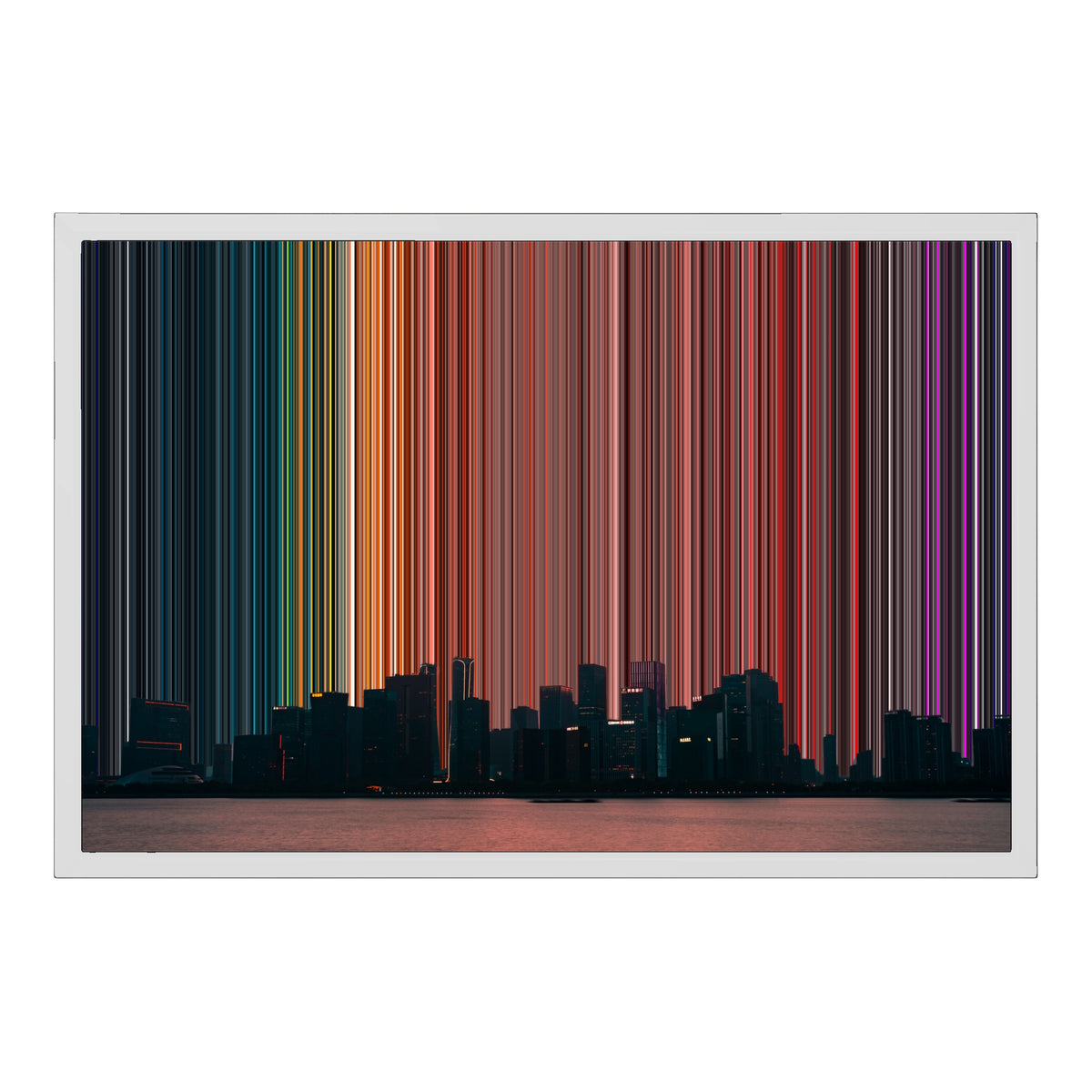 Gerahmtes Leinwandbild im Format 24×18", weißer Rahmen