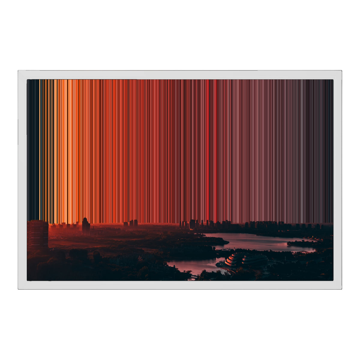 24×18" Framed Canvas - White Frame variant
