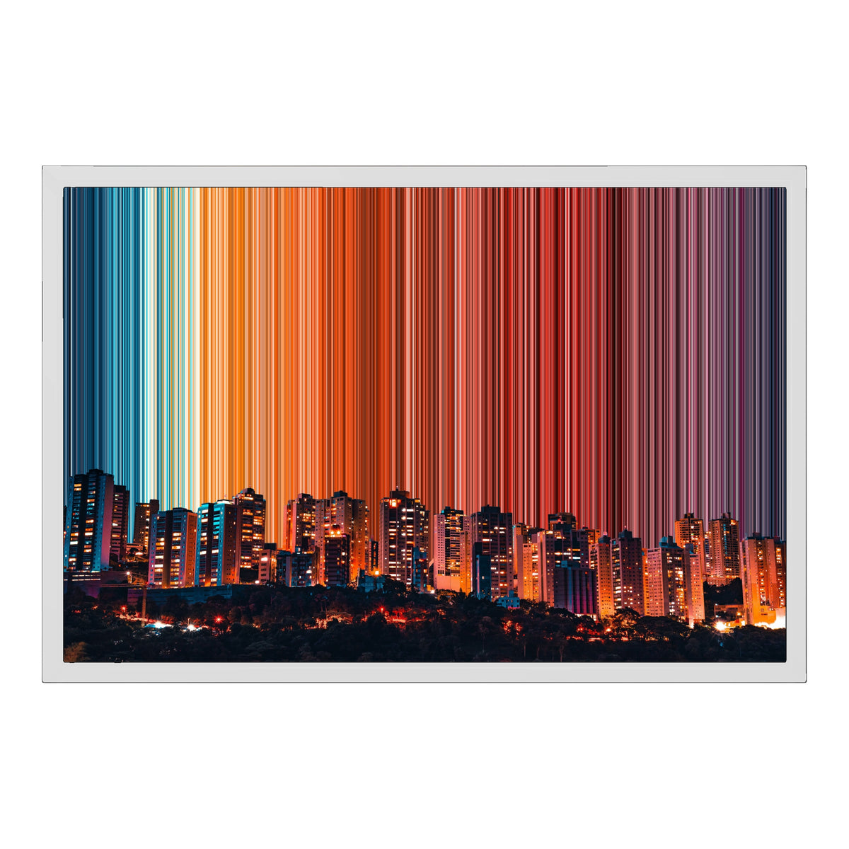 Gerahmtes Leinwandbild im Format 24×18", weißer Rahmen