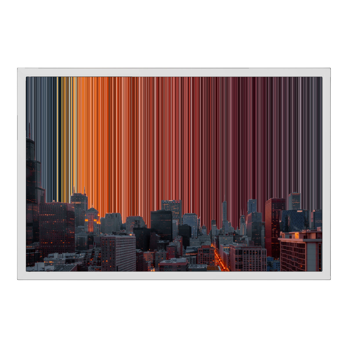 24×18" Framed Canvas - White Frame variant