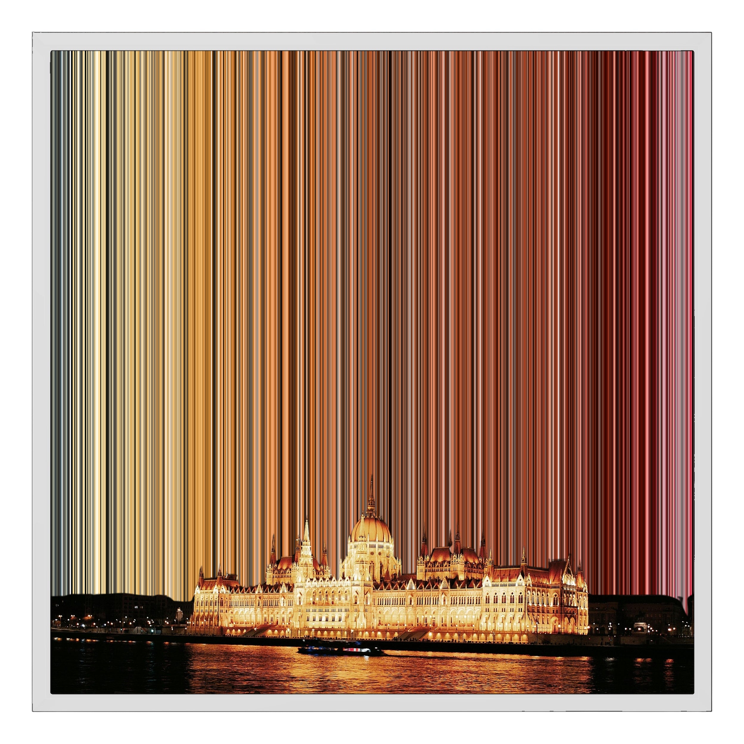 24×22" Framed Canvas - White Frame variant