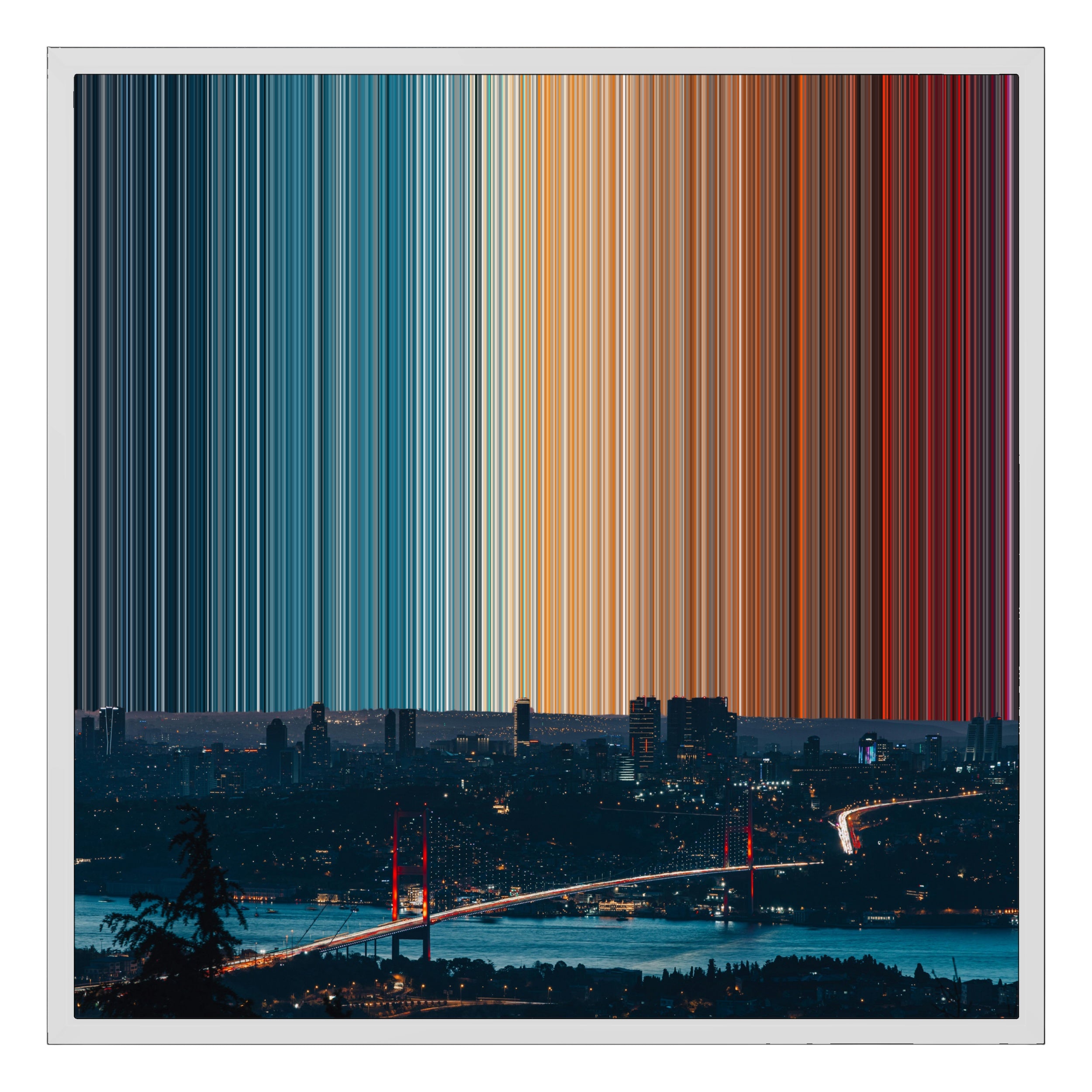 24×22" Framed Canvas - White Frame variant