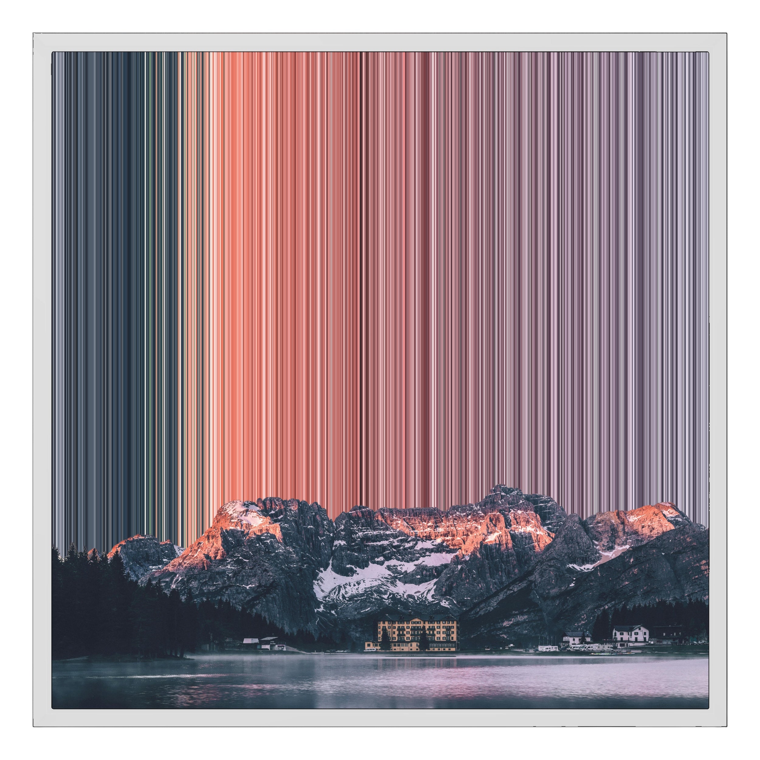 24×22" Framed Canvas - White Frame variant