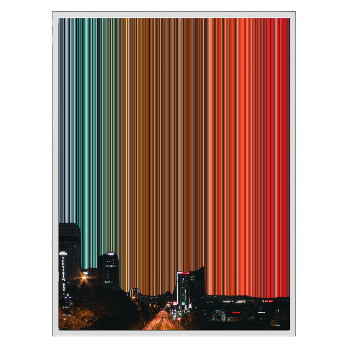 24×30" Framed Canvas - White Frame variant