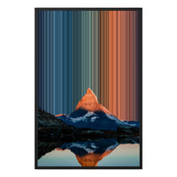Gerahmtes Leinwandbild im Format 24×36", schwarzer Rahmen