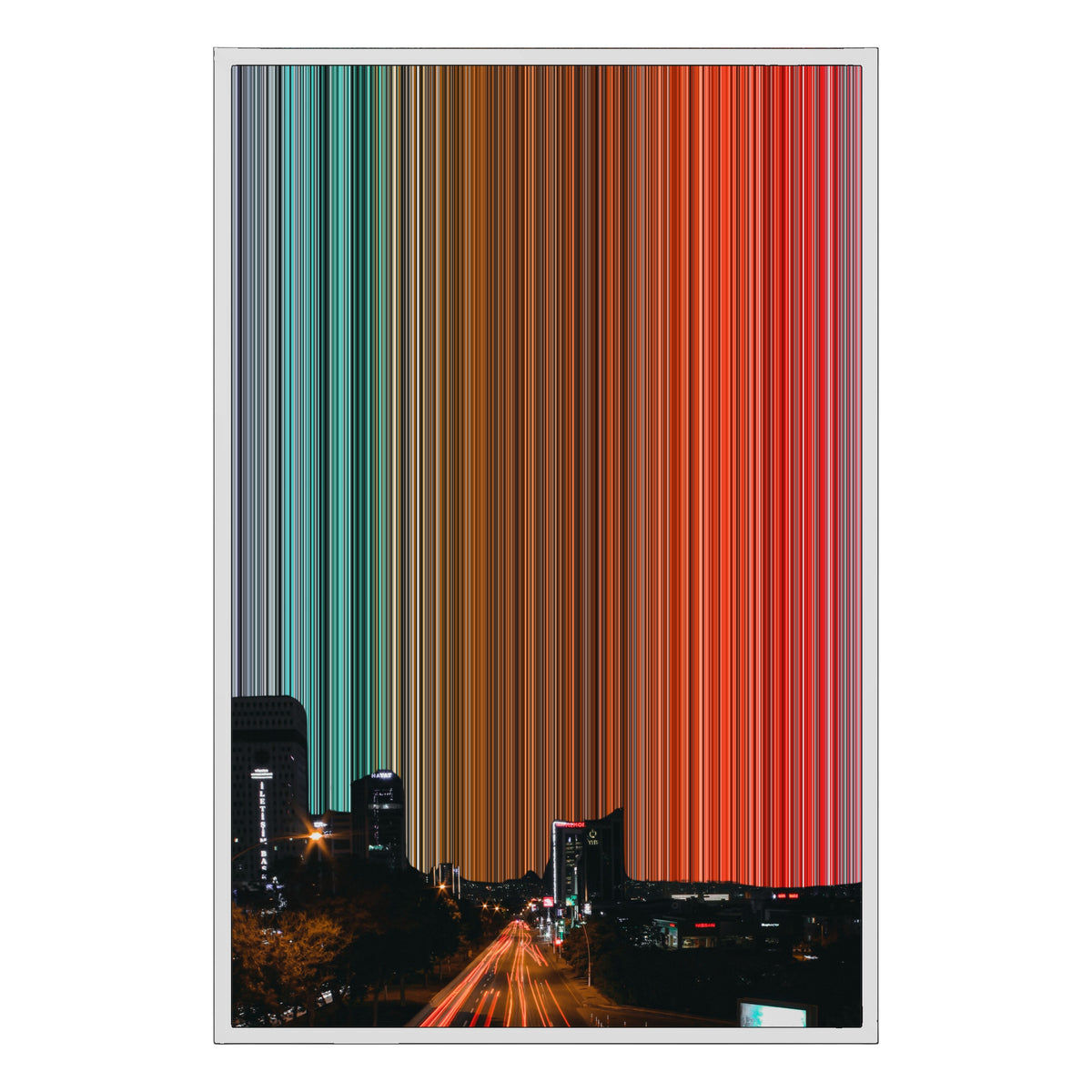 24×36" Framed Canvas - White Frame variant